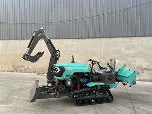 Offre Spéciale – Mini-tracteur chenillé automatique 25 CV avec <span class=keywords><strong>moteur</strong></span> Changchai, boîte de vitesses 2 roues motrices, arbre de transmission et rotoculteur pour labourage des terres agricoles - Product Image 3