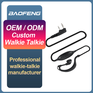 Écouteur pour talkie-walkie Baofeng <span class=keywords><strong>Radio</strong></span> BF-711, fil tressé, crochet d'oreille unique, connecteur K-Port 2 broches pour Baofeng UV-5R BF-888S UV-82 ODM - Product Image 1