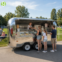 Remorque de restauration mobile haut de gamme Goeasy pour la vente de glaces et de boissons chaudes