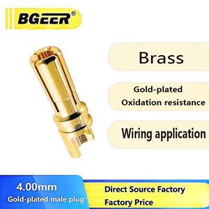 ปลั๊กกล้วย 4.0 มม. ชุบทองแดง ชุบทอง รองรับกระแสไฟสูง ขั้วต่อตัวผู้ตัวเมีย สำหรับบัดกรี ใช้กับแบตเตอรี่โดรน RC และตัวควบคุมการบิน - Product Image 5