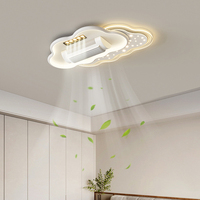 Ventilateur de Plafond Minimaliste à Pales Intégrées, Télécommande Silencieuse, Contrôle Intelligent, Rétractable, avec Lumière LED Dimmable