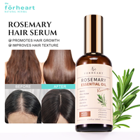 Minyak & Serum Penumbuh Rambut 2-in-1 FORHEART dengan Kafein Organik Alami, Castor, Biotin, Rosemary, Kelapa, dan Keratin