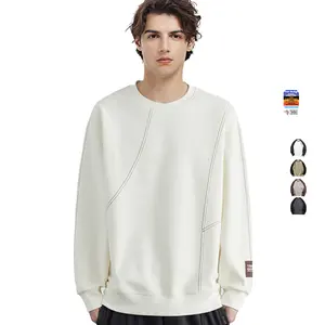 Мужская Толстовка с длинным рукавом в стиле хип-хоп с круглым вырезом флисовый пуловер винтажные уличные толстовки