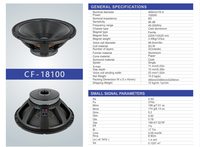 Caissons de basses passifs en métal de 18 pouces de haute qualité 8/4 Ohm Audio professionnel pour concerts et utilisation pro-audio