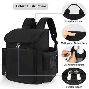 Large Capacity Hairstylist Travel <b>Backpack</b> with Heat-Resistant Lining Adjustable Dividers Multiple Pockets Cosmetology <b>Bag</b> - Product Image 4