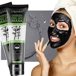 Maschera facciale nera esfoliante esfoliante per la pulizia profonda maschera per il naso con peeling al carbone di bambù