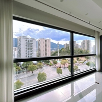 Ventana Corredera de Aluminio de Doble Vidrio para Balcón Exterior, Plegable, Moderna, Impermeable e Insonorizada, de Alta Calidad para Apartamento
