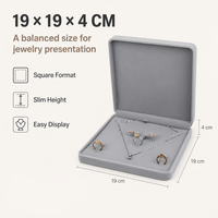 Boîte à bijoux octogonale en velours haut de gamme, emballage personnalisé pour pendentifs, colliers, boucles d'oreilles, bagues, pour bijouterie