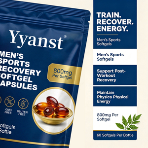 Men Sports Recovery Softgel Capsules 800mg 60pcs Support <b>Post</b>‑Workout Recovery Maintain Physical Energy OEM Factory Supply - Product Image 6