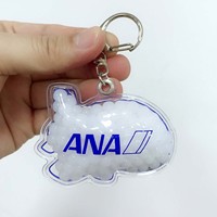 Perles de cristal personnalisées de dessin animé Pvc porte-clés publicité cadeaux promotionnels