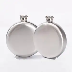 Wholesale/Customized 5oz Stainless Steel Round Flask Portable Round Flask 5oz Mini Stainless Steel Flask