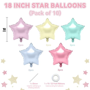 Ballons en aluminium rouges en forme d'étoile et de cœur de 18 pouces pour la Saint-Valentin, décoration pour la Saint-Valentin, mariage, fournitures de fête - Product Image 2