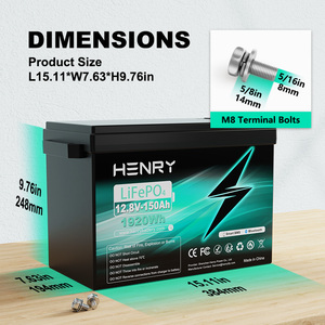 12V 24V 100Ah 150Ah 230Ah LFP Lithium Iron Phosphate Battery for Solar <b>Camping</b> Car Boat Marine Trolling Van - Product Image 5