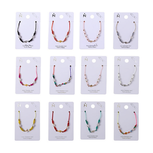 Stainless Steel <b>Beaded</b> <b>Bracelet</b> Set 12pcs Multicolor Handmade Jewelry For Women Girls Fashion Accessory - Product Image 2