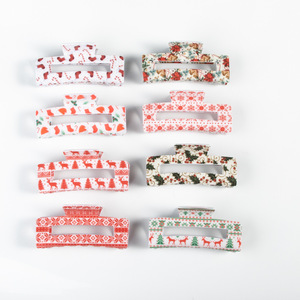 Ngọt Ngào Dễ Thương Cô Gái Kẹp Tóc Mới Giáng Sinh Tóc Claw Clip Đa Năng Tóc Clip Với Người Tuyết Tuần Lộc Chuông Mô Hình Cho Các Bên - Product Image 5