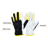 Gants de sécurité pour conducteur, confortables, résistants à l'usure, en tissu tricoté en peau de mouton, résistants au froid, antistatiques, antidérapants, avec bracelet élastique