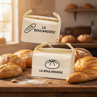 ETpack Sacs en papier kraft personnalisés avec logo pour boulangerie, pain, frites, emballage alimentaire à emporter, fournisseur en gros écologique