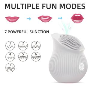 Consolador eléctrico con forma de flor rosa para mujer, succionador Personal de clítoris y lengua, con forma de huevo - Product Image 4