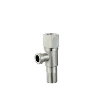 Robinet d'arrêt d'angle en acier inoxydable écologique pour eau froide, usage domestique, balcon, salle de bain, cuisine, accessoires de robinetterie modernes