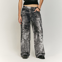 QUICKSHOW Jeans Homme Automne Streetwear Coton Y2K Effet Moustache Impression Numérique Coupe Large Évasée Baggy
