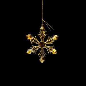 Adornos navideños de cristal para árbol, adornos coloridos para copos de nieve - Product Image 2