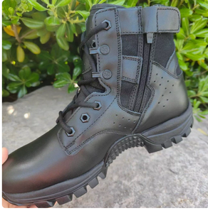 Botas de senderismo de cuero negro TSB801 para deportes al aire libre, tallas 35-47, unisex, para hombre y mujer, de caña media, color negro y marrón, personalizables. - Product Image 3