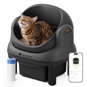 Bac à litière pour chat automatique avec caméra HD 1080P, suivi du comportement du chat, toilette pour chat sans odeur, IA, 2.4G, bac à litière autonettoyant - Product Image 1