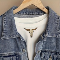 Patchs thermocollants personnalisés en tissu écologique brodé « Howdy Y'all » style cowboy western pour bottes et chapeaux