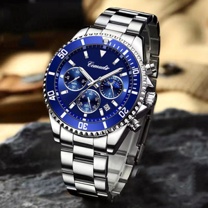 Reloj <span class=keywords><strong>de</strong></span> pulsera luminoso <span class=keywords><strong>de</strong></span> cuarzo analógico con banda <span class=keywords><strong>de</strong></span> acero inoxidable para hombre <span class=keywords><strong>de</strong></span> lujo, resistente al agua, cronógrafo, indicador <span class=keywords><strong>de</strong></span> fecha, estilo <span class=keywords><strong>de</strong></span> negocios - Product Image 3