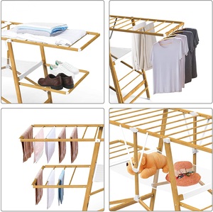 Stendibiancheria Pieghevole Dreamland di Alta Qualità, Colore Effetto Legno, <span class=keywords><strong>per</strong></span> Interni ed Esterni, con Telaio in Metallo Resistente - Product Image 3