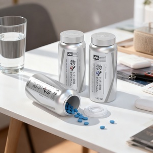 Bouteille en aluminium recyclable avec anneau de traction facile pour complément alimentaire pour hommes - Product Image 3