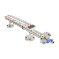 Jauge de niveau à rabat magnétique industriel en acier inoxydable compteur de niveau d'eau numérique réservoir de stockage transmetteur de niveau magnétique 4-20Ma