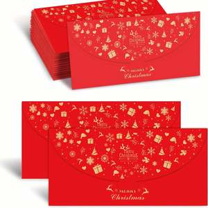 Sobres Rojos de Papel Recubierto Personalizados y Sobres para Tarjetas de Regalo con Diseño en Relieve de Dinero de la Suerte para Tarjetas de Felicitación - Product Image 3