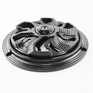 Couvercle de ventilateur de moteur de moto Qiangye 6 pouces en fibre de carbone CNC texturée décorative pour système de refroidissement - Product Image 1