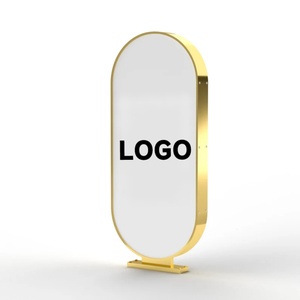 Custom Advertising Wall Side Hanging Board Circle Mounted Signboard Two Sides <b>Led</b> Light Box <b>Sign</b> for Bar Restaurant Store Signs - Product Image 1