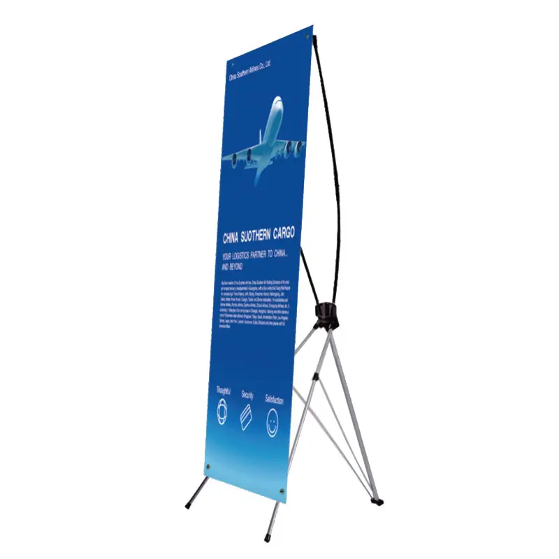 Indoor Display Scroll Banner Stand Enkele Afdrukken Verstelbare Aluminium Frame X Stand Display Banner