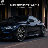 Jantes forgées à rayons en maille de 17, 18, 19, 20, 21 pouces, finition bicolore usinée gris bronze, compatibles BMW Séries 3, 5, 7, X, vente en gros directe usine