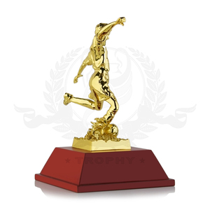 Figurine de joueur de football américain en métal durable, design personnalisable, impression UV, logo personnalisé, or – Offre spéciale - Product Image 3