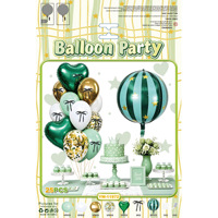 Kit d'arche de ballons multicolores 25 pièces, ensemble de ballons de fête, ballons cœur en aluminium et ballons 4D en forme de montgolfière, décoration pour anniversaires et fêtes, vente en gros