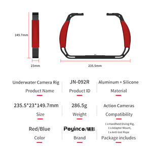 Caméra d'action de plate-forme de plongée sous-marine avec supports de chaussures froides pour caméra d'action <span class=keywords><strong>Gopro</strong></span> <span class=keywords><strong>Hero</strong></span> 13 12 11 10 <span class=keywords><strong>9</strong></span> 8 7 DJI Osmo Insta360 - Product Image 3