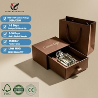 Coffret cadeau de parfum de luxe personnalisé, boîtes en papier écologiques résistantes à l'eau, fabriquées à la main, boîte en papier artisanale personnalisée de luxe