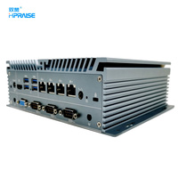 I3 I5 I7 12th 13th Gen 4 LAN RJ45 POE 6 * Com Computadora industrial 2 * DDR5 CAN Visión artificial X86 Mini PC integrado