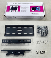 Rak Dinding TV Tipis 60mm ±15 Derajat, untuk TV 32-80 Inch, 60kg, VESA 600x400mm, Baja Cold Rolled, Pengiriman Cepat