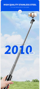 C07 Venta caliente 360 Rotación Equipo de podcast de mano Soporte de teléfono <span class=keywords><strong>celular</strong></span> Soporte de trípode Expansión <span class=keywords><strong>2</strong></span> <span class=keywords><strong>metros</strong></span> trípode selfie stick - Product Image 5