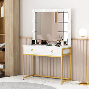 Tavolo da trucco per vanità di lusso dal design moderno con <span class=keywords><strong>gambe</strong></span> dorate - Product Image 3