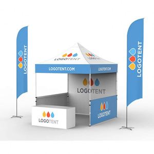 Carpa Plegable Personalizada para Exteriores de 3x3m (10x10 pies), Gazebo Retráctil de Aluminio, Toldo Portátil para Ferias Comerciales con Sublimación de Tinta - Product Image 1