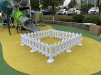 Panneaux de clôture de terrain de jeu intérieur en plastique blanc, parc pour bébé, aire de jeux souple pour l'arrière-cour, clôture colorée macaron, porte de clôture
