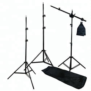 Photography Boom Stand <strong>Softbox</strong> Four Head <strong>Light</strong> <strong>With</strong> Muslin Backdrop Kit for Video Studio - Product Image 5