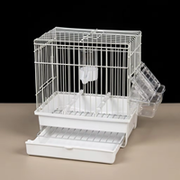 Cage d'exposition professionnelle pour petits oiseaux, en fil métallique, avec motif solide, résistante à la rouille et écologique