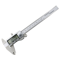 Calibre électronique numérique tout métal de haute qualité 150 mm, affichage numérique, acier inoxydable, bouton de transmission, piles, calibre électronique 6 pouces